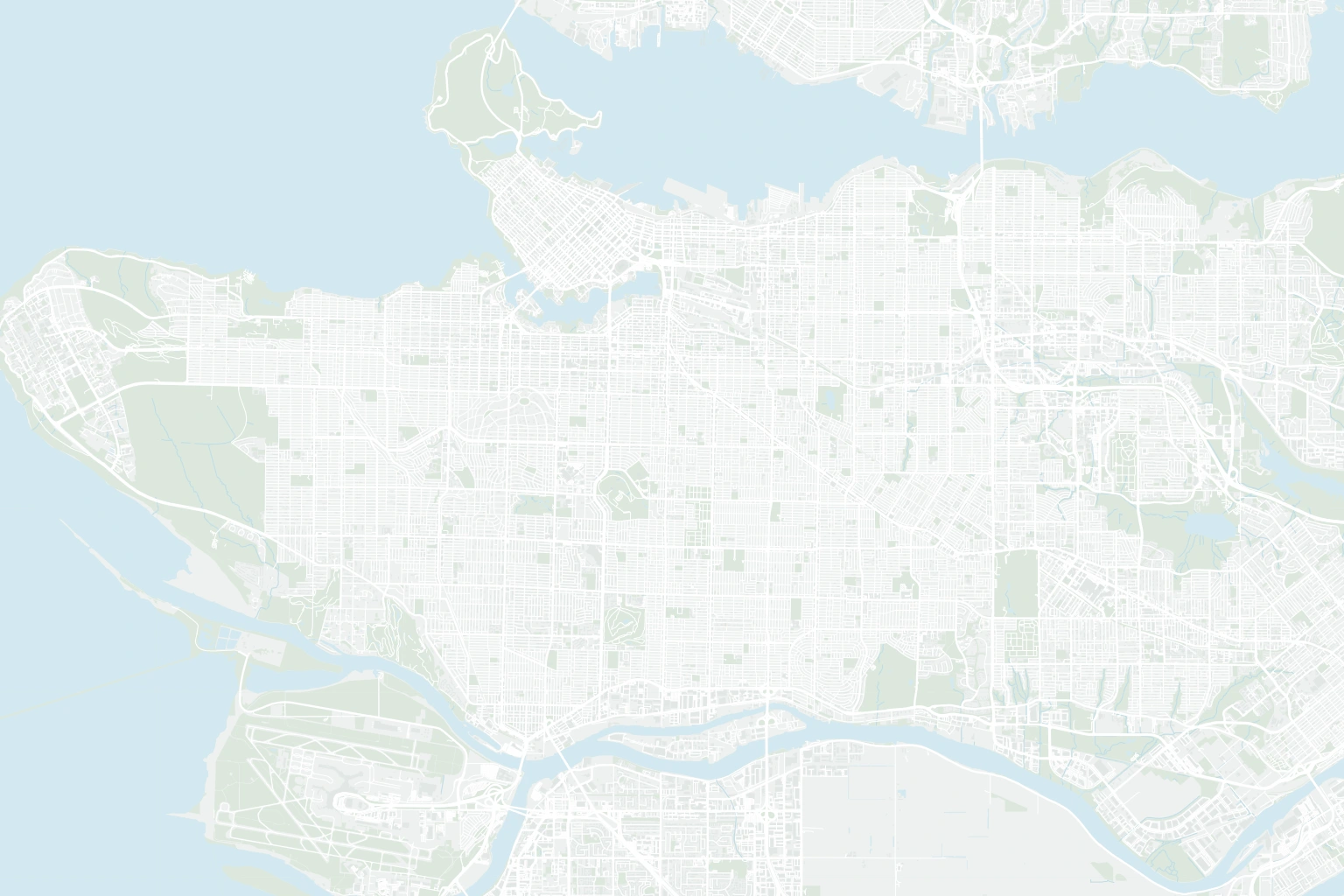 Vancouver cellular coverage model over streets and terrain